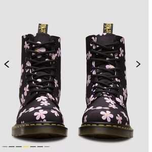 Floral Black Boots